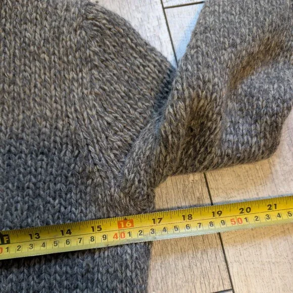 Gray Marled Wool Blend Cardigan Shawl Collar American Eagle | M Minimalist Cozy - Picture 9 of 11